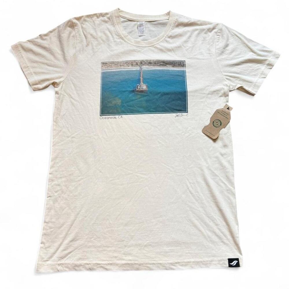 NWT Surf Ride 100% Recycled Relaxed Fit Oceanside Pier Graphic T-Shirt โ MEDIUM